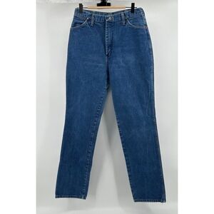 Wrangler Blue Jeans Women 16x34 VTG Western Cowgirl High Rise Straight Leg Work